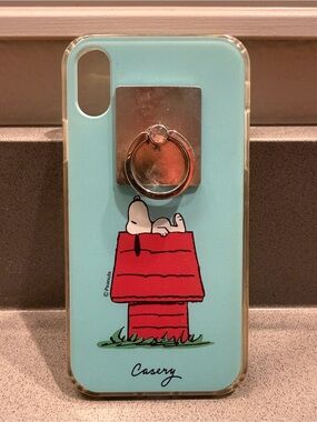 Snoopy Blue iPhone XR Case with Ring Grip